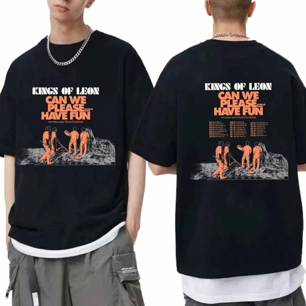 Kings Of Leon US Tour 2024 Alternative Rock Concert 2 Sided T-Shirt